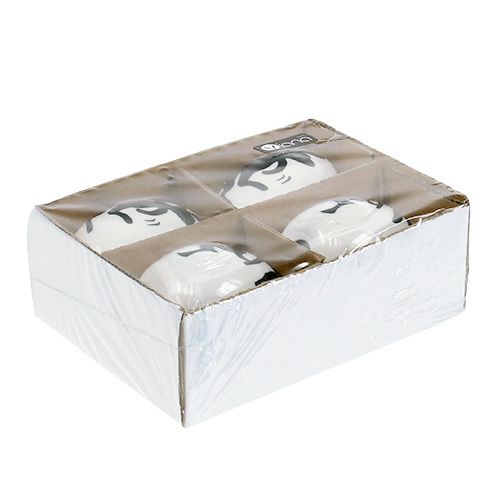 Floristik24 Ceramic egg with pattern 6.5cm 4pcs