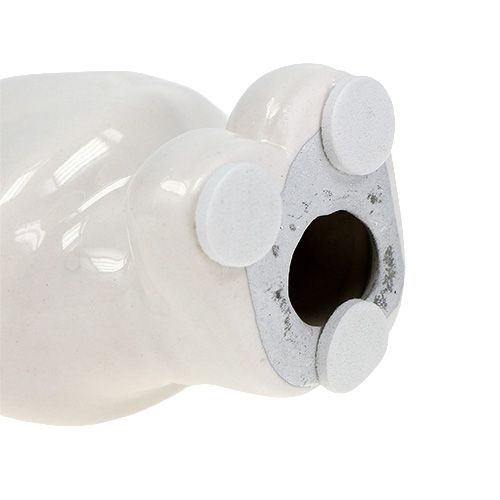 Floristik24 Ceramic figure Nicholas 11cm white, silver 8pcs