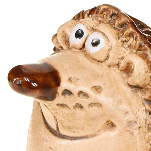 Product Ceramic hedgehog decoration figure autumn decoration hand-painted H7cm 3 pcs