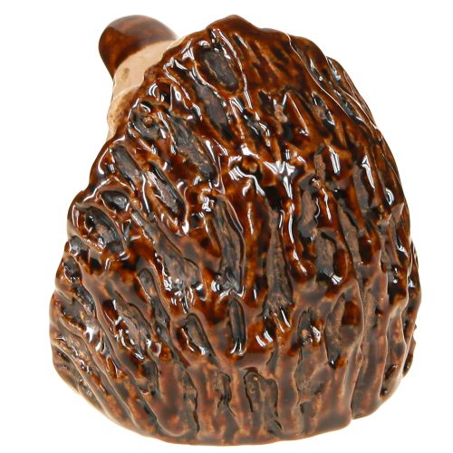 Product Ceramic hedgehog decoration figure autumn decoration hand-painted H7cm 3 pcs