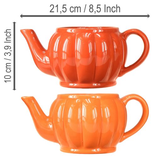 Product Ceramic planter teapot orange assorted 21.5×13×10cm 2 pcs