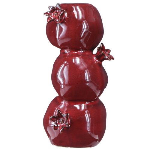 Product Ceramic Vase Pomegranate Flower Vase Dark Red H23.5cm