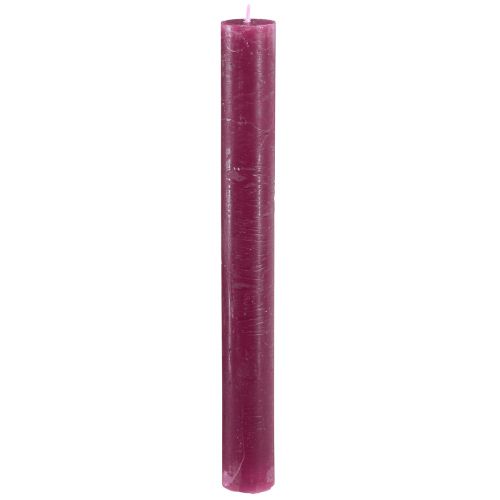 Floristik24 Candles Solid Colored Berry Taper Candles 34x300mm 4 Pcs