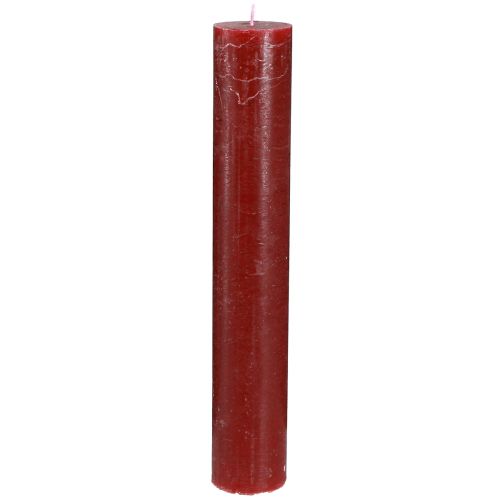 Floristik24 Candles Solid Colored Taper Candles Dark Red 50×300mm 4 Pcs