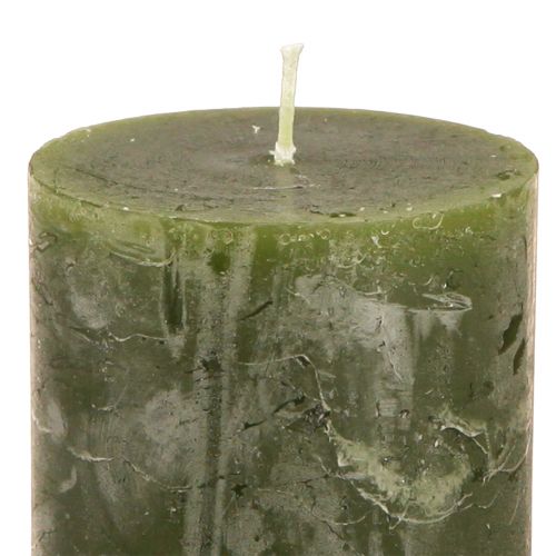 Product Candles Green 3 different colors pillar 60x80cm 12 pcs