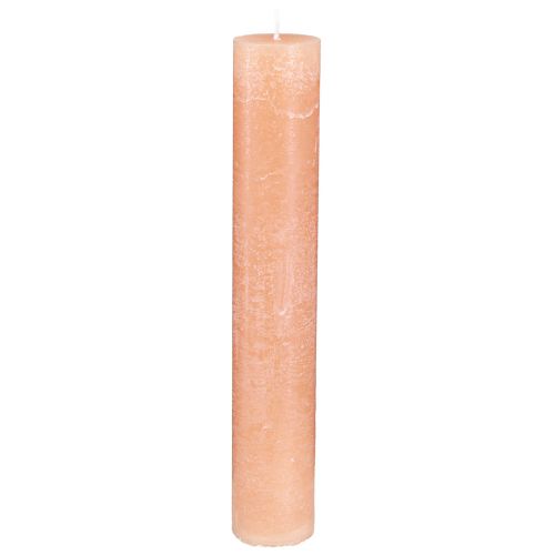 Candles Taper Candles Wax Candles Orange Peach 50x300mm 4 Pcs