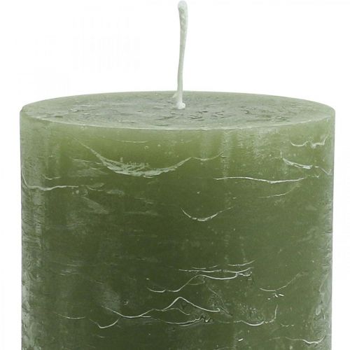 Product Solid coloured candles olive green various sizes