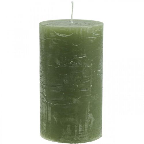 Product Solid coloured candles olive green various sizes