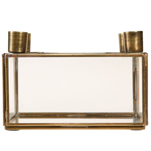 Product Candle holder Advent mirror for filling gold 15×15×10.5cm