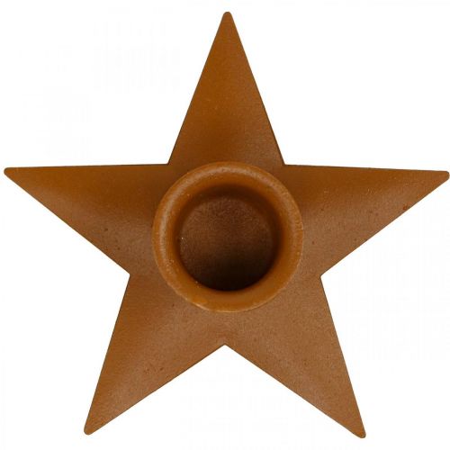 Product Candlestick candles Advent star brown Ø9.5cm 4pcs