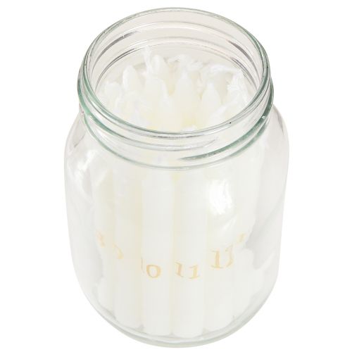 Product Candle holder on glass with 24 candles Advent calendar H14.5cm
