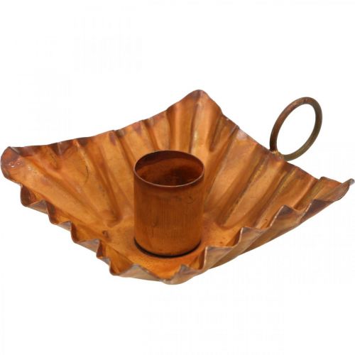 Floristik24 Candle holder vintage for taper candles metal rust look 9cm 6pcs