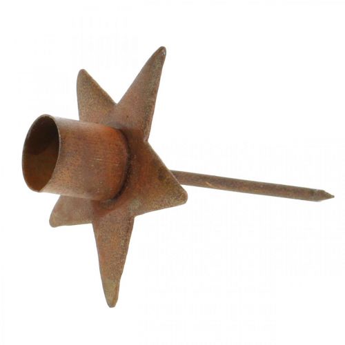 Product Candle decoration star candle holder for sticking rust Ø5cm 4pcs