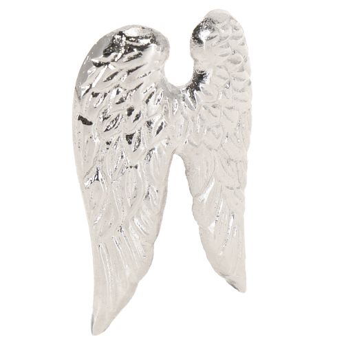 Product Candle pins Christmas angel wings silver 4×7cm 4 pcs