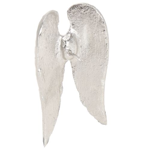 Product Candle pins Christmas angel wings silver 4×7cm 4 pcs