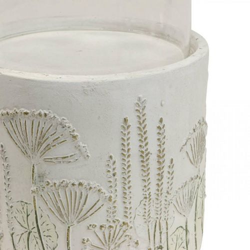 Product Candlestick lantern glass with base Ø17cm H32cm