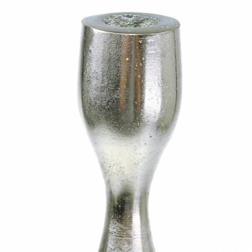 Product Candlestick antique silver H31cm