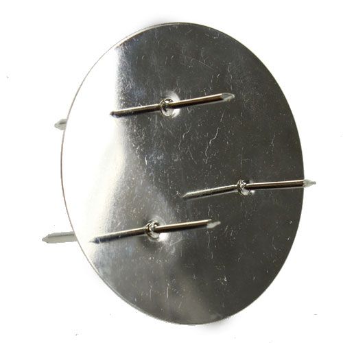 Floristik24 Advent wreath stud silver Ø8cm