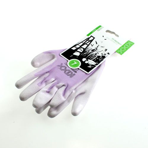 Product Kixx garden gloves size 7 white, lilac