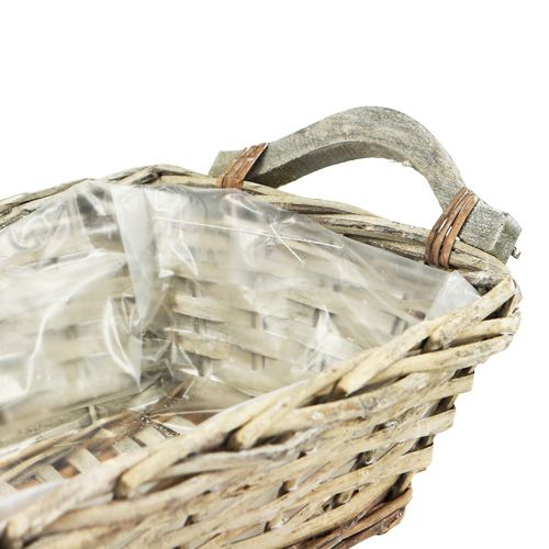 Floristik24 Raffia basket square nature 27cm x 19cm