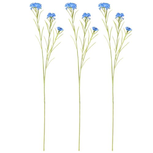 Product Cornflowers artificial blue artificial flowers summer 85cm 3pcs