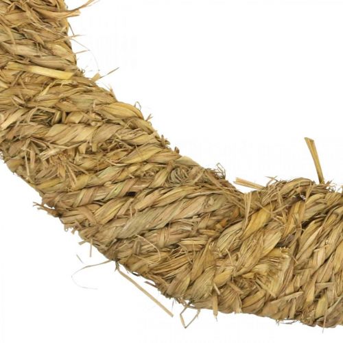 Floristik24 Braided straw wreath Ø54cm Rustic decorative wreath on a wooden ring