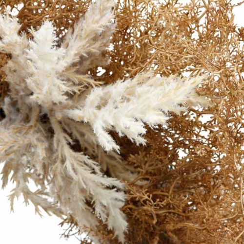 Product Deco wreath artificial pampas grass cream, brown door wreath Ø60cm