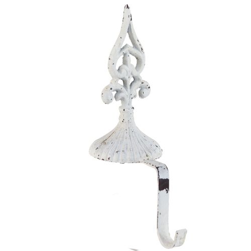 Wreath holder cast iron for Sims Shabby Chic White H29cm