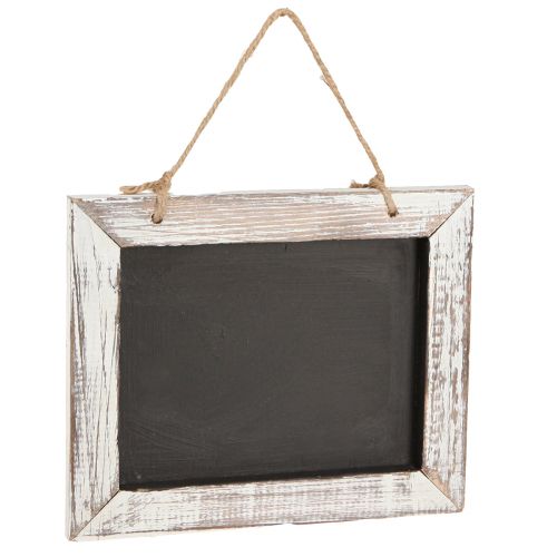 Floristik24 Chalkboard for hanging vintage black and white 24.5×20cm 2pcs