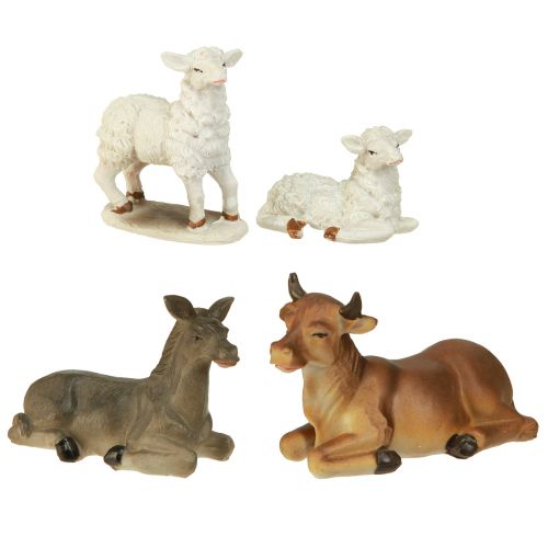 Floristik24 Nativity Figures Animals for Christmas Nativity Set 6-11cm 4 pcs