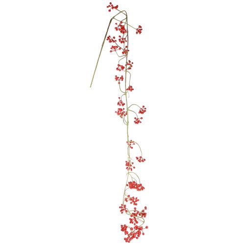 Product Artificial Hanging Plants Berry Branch Red Green H150cm