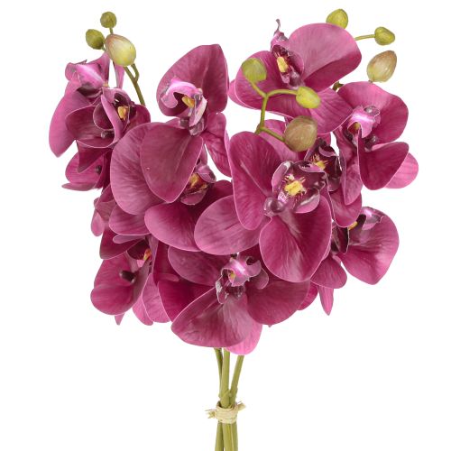 Artificial Orchids Purple Artificial Flowers Like Real 56cm 3 Pcs