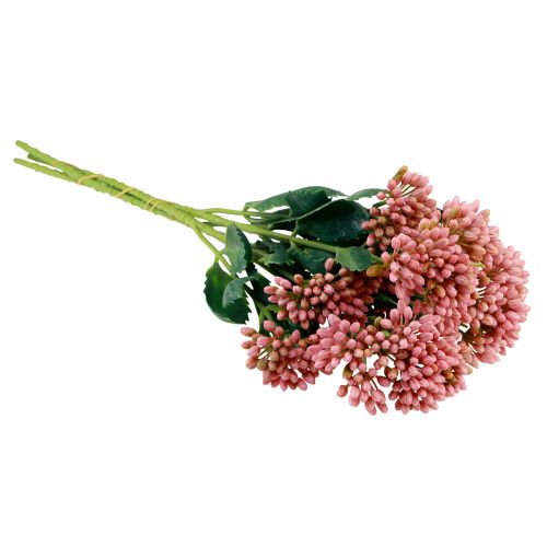 Product Artificial Fat Hen Sedum Stonecrop flowering pink 47cm 3pcs