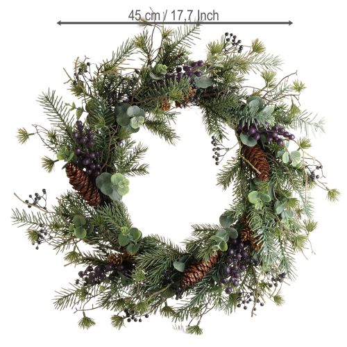 Product Artificial Advent wreath with berries as a decorative highlight