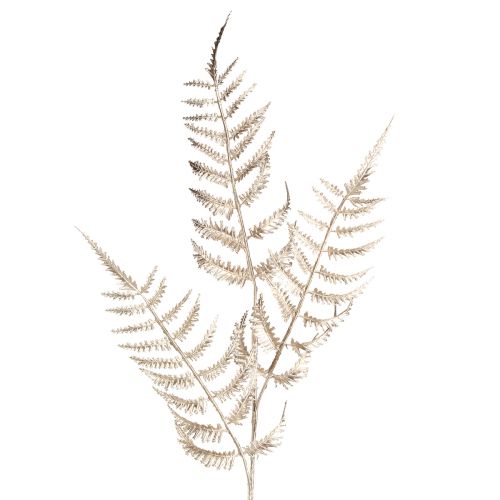 Artificial Decorative Fern Champagne Metallic L85cm 2pcs