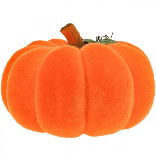 Product Pumpkin deco orange large Flocked autumn decoration Ø30cm