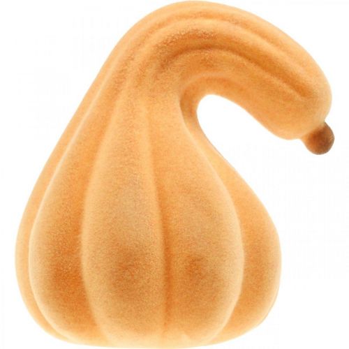 Product Decorative pumpkin curved orange flocked Artificial decorative pumpkin 18cm