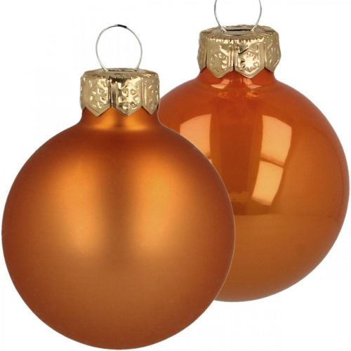 Product Christmas Balls Glass Orange Balls Matt/Shiny Ø4cm 60 pcs