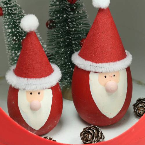 Product Christmas ball to hang Santa Clauses and LED red Ø20cm For batteries