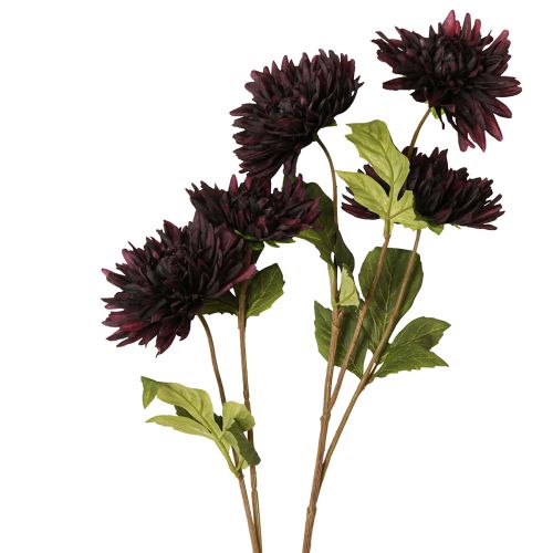 Floristik24 Artificial flower dahlia with 5 flowers in burgundy 105cm