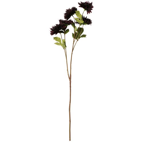 Product Artificial flower dahlia with 5 flowers in burgundy 105cm