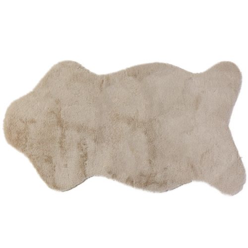 Faux fur decorative fur table runner fur rug beige 50×90cm