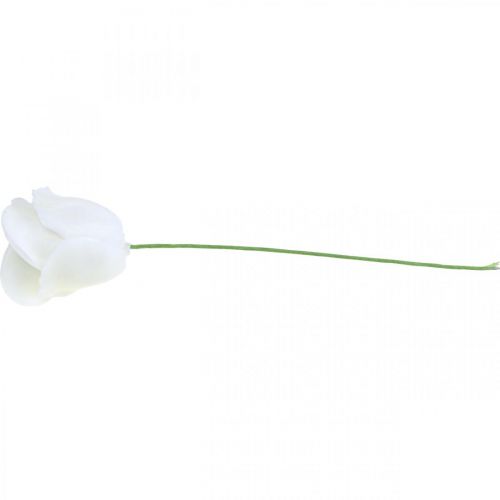 Product Artificial roses white wax roses decorative roses wax Ø6cm 18 pcs