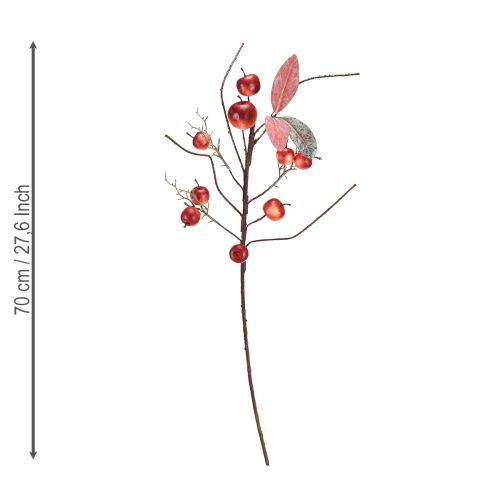 Product Artificial branch with apples for autumn and Christmas decoration