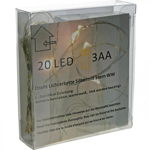 Product LED light chain 20er for battery 2m warm white 6 pcs