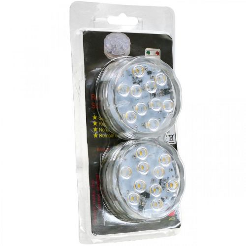 Product Underwater LED Lights with Remote Control Warm White 2 Pcs