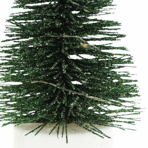 Floristik24 LED Christmas tree green / white 10cm 3pcs