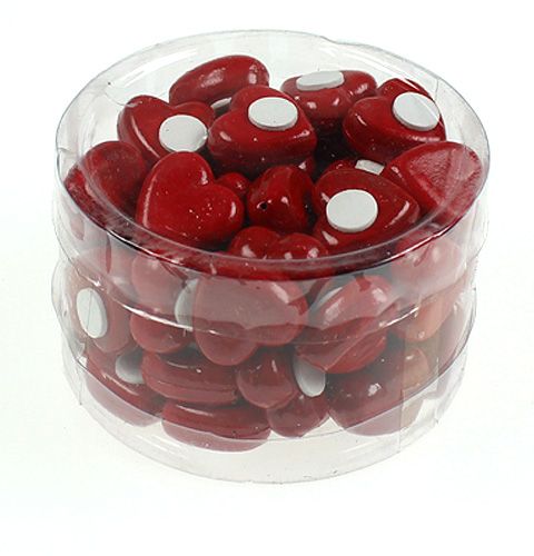 Floristik24 Heart to glue 2cm red 50p