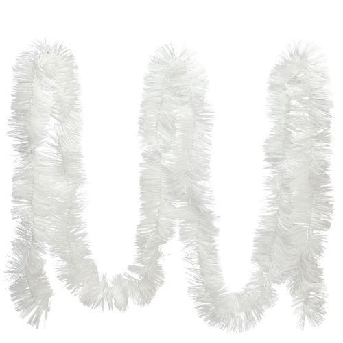 Tinsel garland in bright white tree decoration 270cm