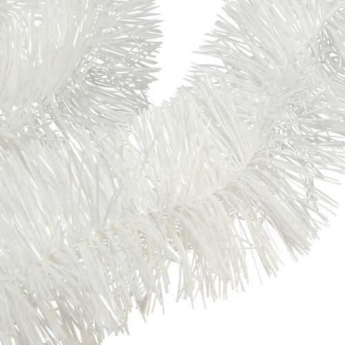 Product Tinsel garland in bright white tree decoration 270cm